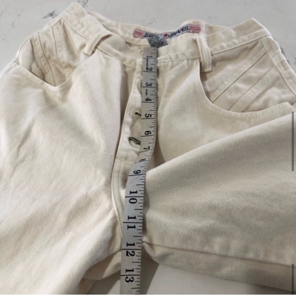 Zena Jean Cream High-Waisted Wide-Leg jeans - Picture 9 of 15